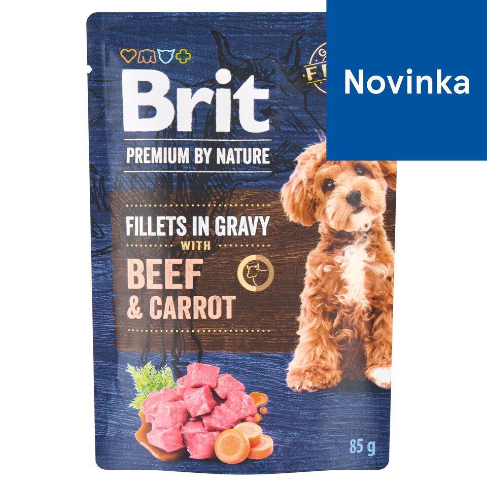 Brit Premium by Nature Beef & Carrot kompletné prémiové mokré krmivo pre dospelých psov 85 g