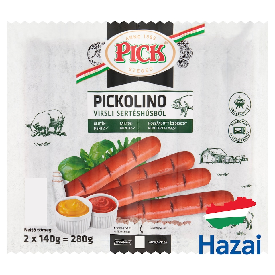 image 1 of PICK Pickolino Pork Frankfurters 2 x 140 g (280 g)