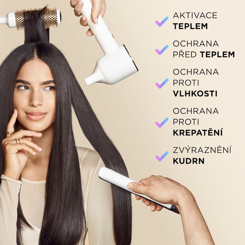 Obrázek 1 pro produkt Pantene Pro-V Hydration Recharge Heat & Glow Bezoplachový Krém 135ml. Ochrana proti Teplu