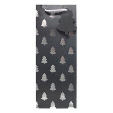 T. Black Tree Bottle Gift Bag
