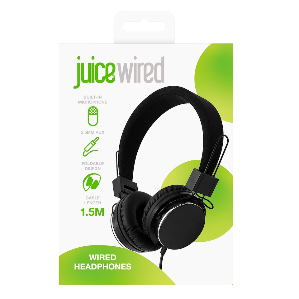 image 1 of Juice Wired Headphones Black