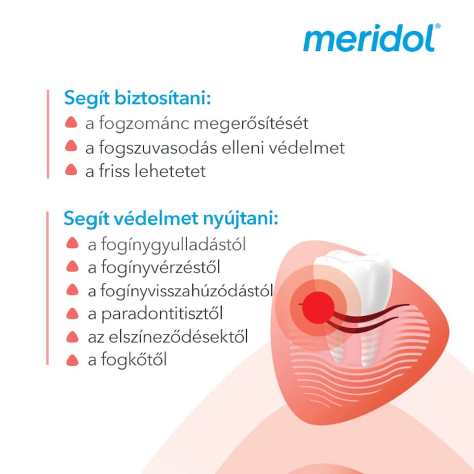 meridol Complete Care szájvíz fogínyvérzés és fogínygyulladás ellen 400 ml 1. kép