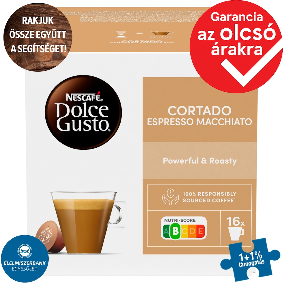 NESCAFÉ Dolce Gusto Cortado Espresso Macchiato Milk Powder - Instant Coffee Capsules 16 pcs 100,8 g