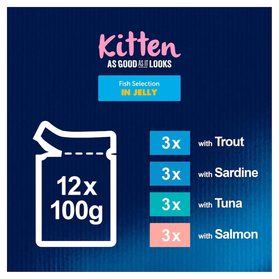 image 1 of Felix As Good As It Looks Kitten Fish 12X100g