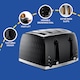 image 3 of Russell Hobbs Honeycomb Black 4 Slice Toaster