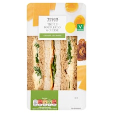 Tesco Triple Double Egg & Cheese Sandwich 218G