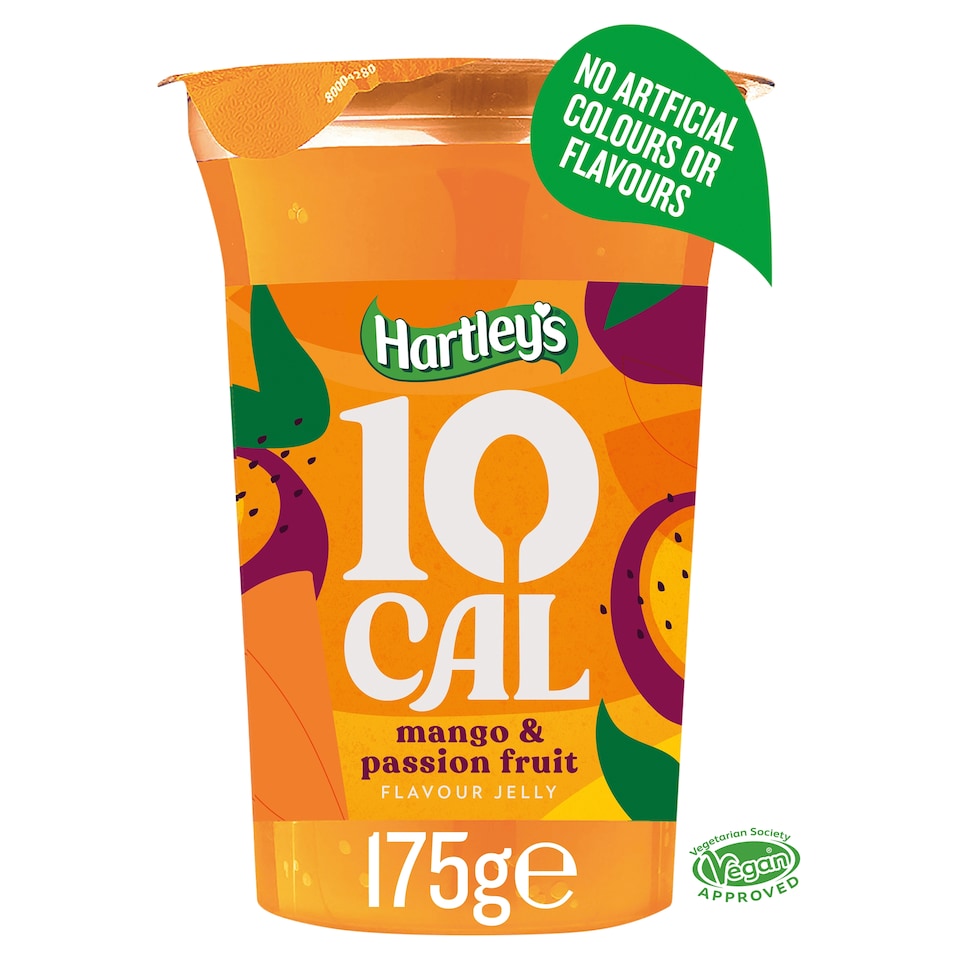 Hartley's Ready To Eat Reduced Sugar Mango & Passion Fruit Jelly 175G