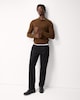 image 2 of F&F Pure Cotton Knitted Polo Jumper in Brown