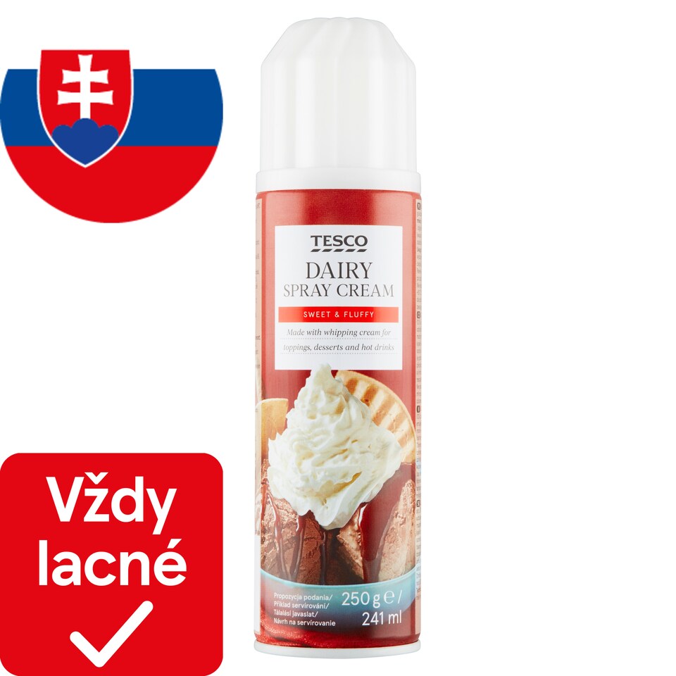 Tesco Smotanový dezert na šľahanie 250 g