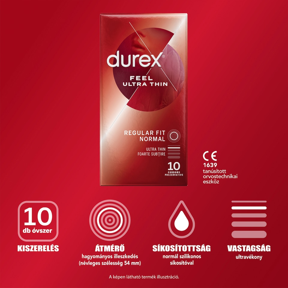 Durex Feel Ultra Thin óvszer 10 db  1. kép