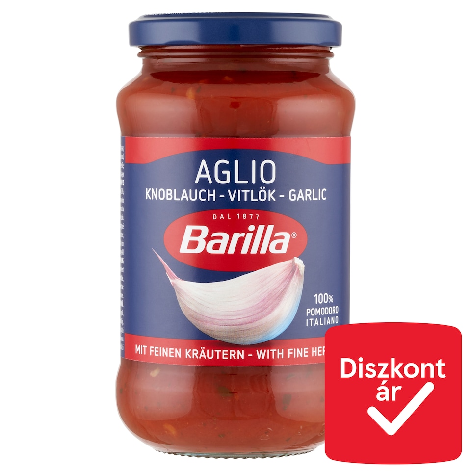 Barilla Aglio fokhagymás, vörösboros, zöldfűszeres paradicsomszósz 400 g