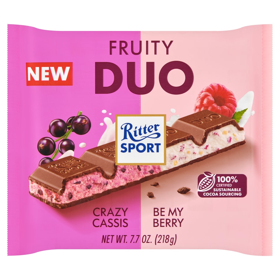 Ritter Sport Duo Fruity Double Filled Milk Chocolate 218 g