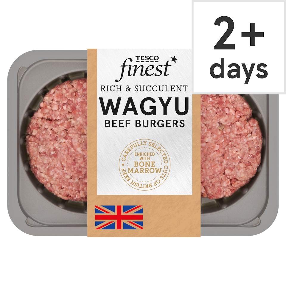 image 1 of Tesco Finest Wagyu Beef Burgers 454g