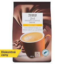Tesco 2in1 rozpustná zmes na prípravu kávového nápoja 10 x 14 g (140 g)