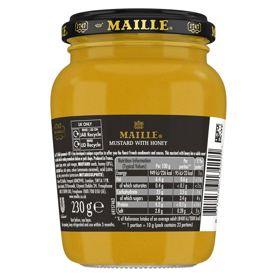 image 1 of Maille Mustard Jar Honey Dijon 230G