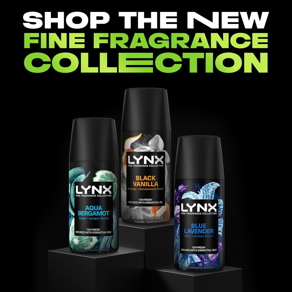 image 1 of Lynx Fine Fragrance Black Vanilla Deodorant Bodyspray 35ml