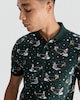 image 2 of F&F Pure Cotton Santa and Sleigh Print Polo Shirt in Green
