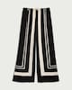 image 4 of F&F Geometric Print Wide Leg Trousers in Multi Black