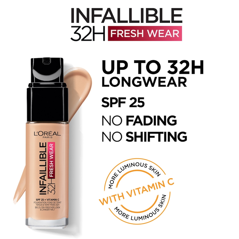 image 1 of L'Oreal Infallible 32 Hour Foundation 15 Porcelain 30Ml
