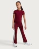 image 2 of F&F Girls 2-Piece Tie Sleeve T-Shirt and Flared Leggings Set in Burgundy