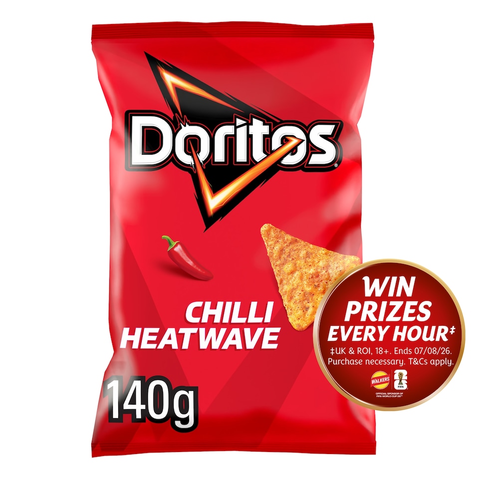 image 1 of Doritos Tortilla Chips Chili Heatwave Sharing Bag Crisps 140g