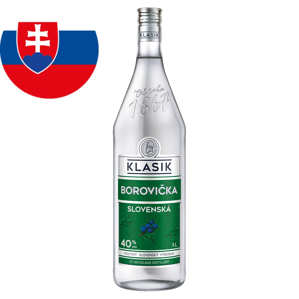 St. Nicolaus Klasik Borovička slovenská 40% 1 l
