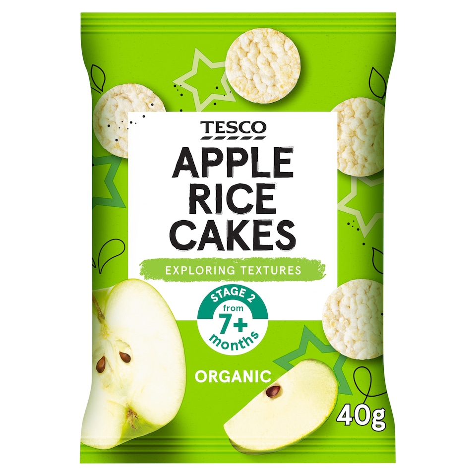 Tesco Apple Rice Cakes 40G