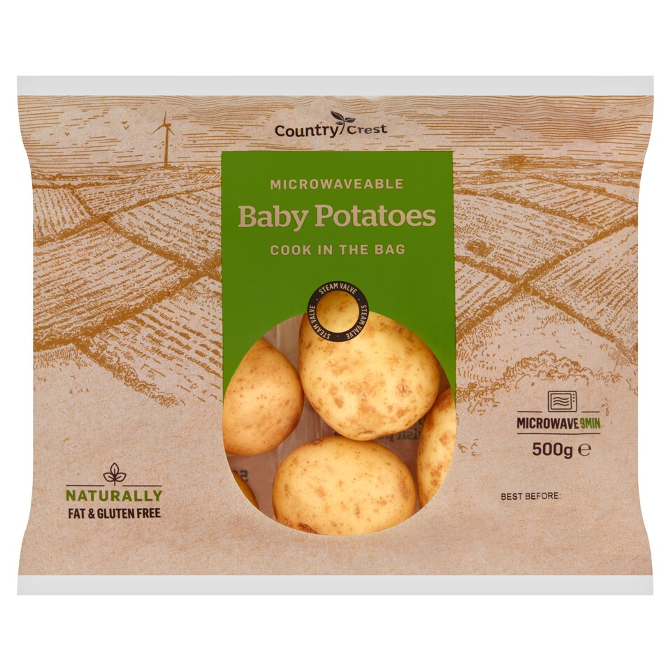 Country Crest Microwaveable Baby Potatoes 500G