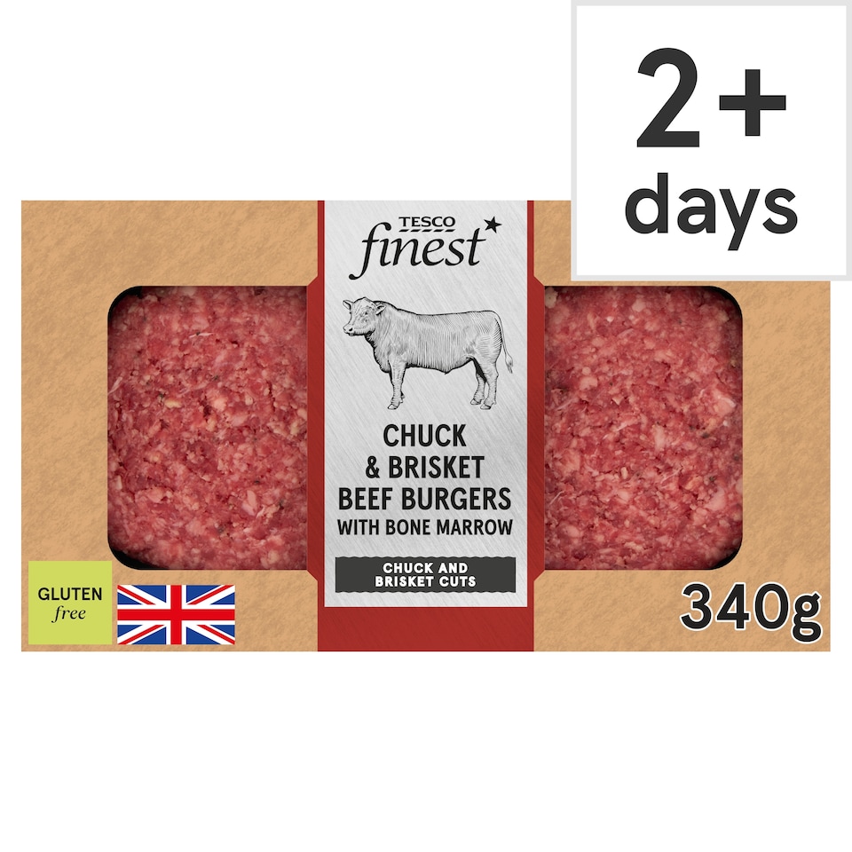 Tesco Finest Chuck & Brisket Beef Burger 340g