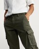 image 2 of F&F Straight Fit Cotton Rich Cargo Trousers in Khaki