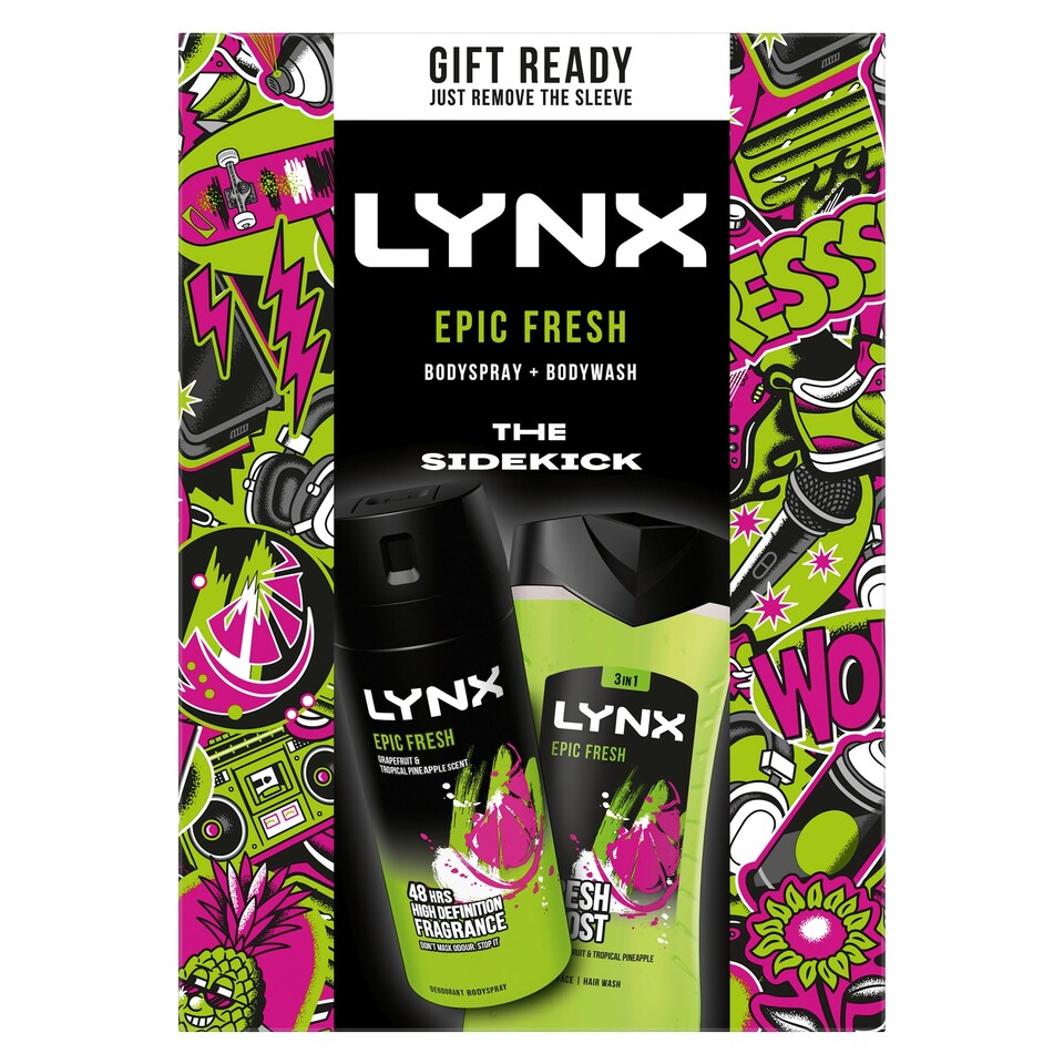 image 1 of Lynx Epic Fresh Bodyspray & Bodywash Gift Set