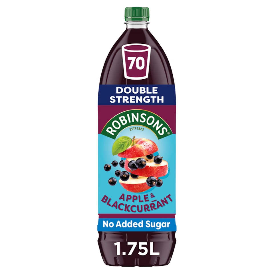 image 1 of Robinsons Double Strength Apple & Blackcurrant Squash 1.75L