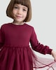 image 1 of F&F Girls Cotton Rich Tulle Skirt Sweatshirt Dress in Pink