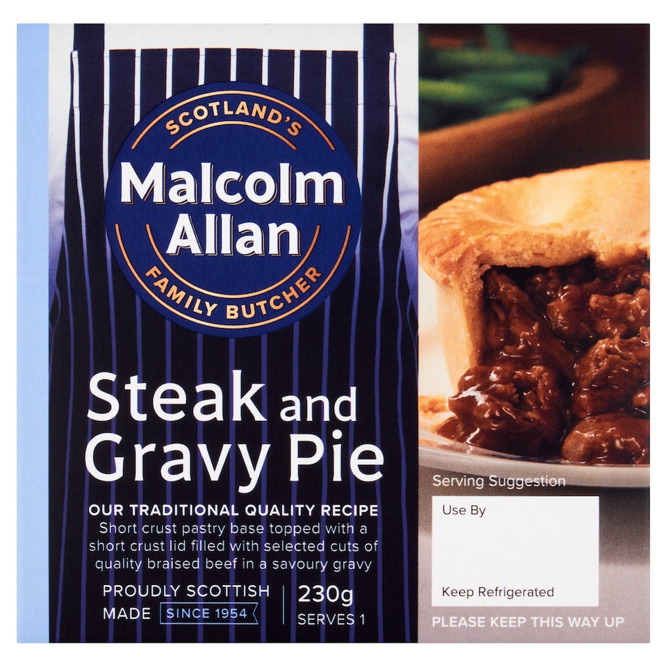 Malcolm Allan Steak & Gravy Pie 230G