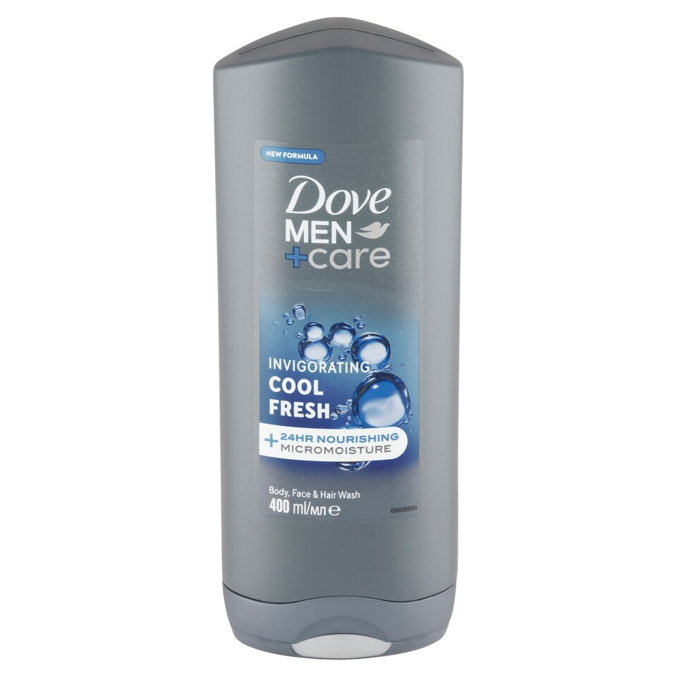 image 1 of Dove Men+Care Cool Fresh Body, Face & Hair Wash 400 ml
