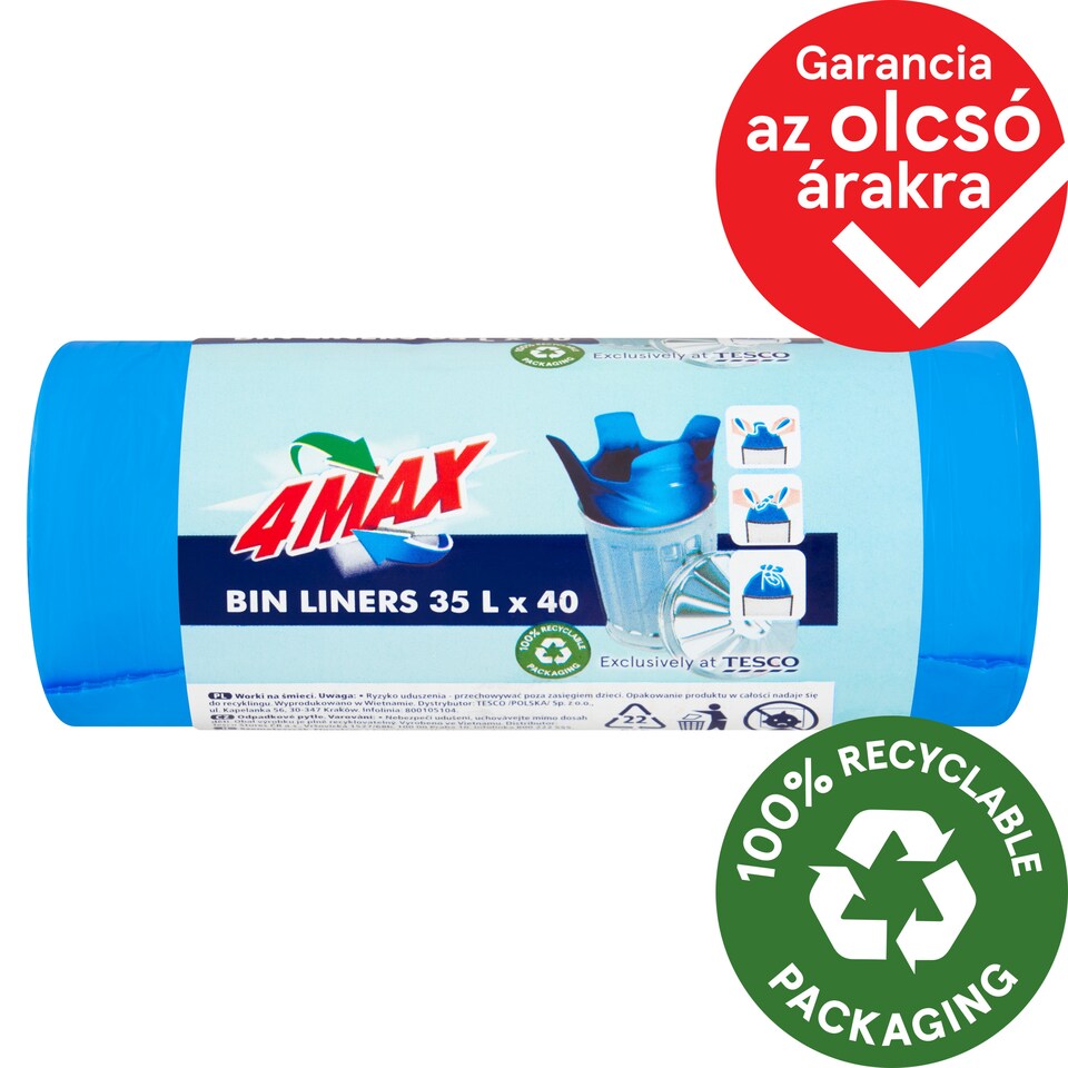 4MAX szemeteszsák 35 l 40 db