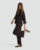 image 2 of F&F Drawstring Waist Wide Sleeved Shirt in Brown