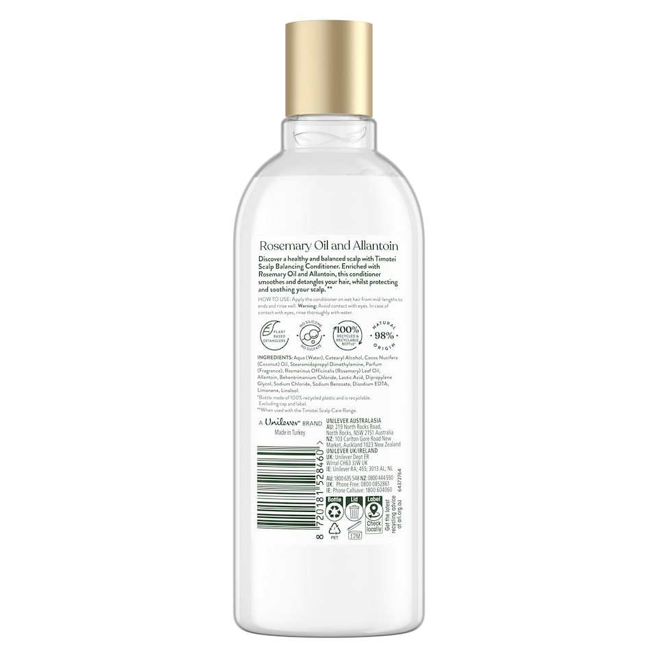 image 1 of Timotei Rosemary & Allantoin Gentle Scalp Care Conditioner 300ml