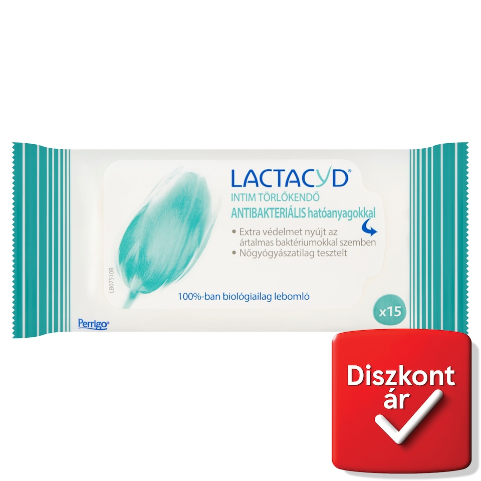 image 1 of Lactacyd Intimate Wipes with Antibacterial Agents 15 pcs