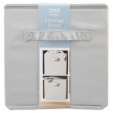 Tesco Grey Flat Pack Boxes 2pk