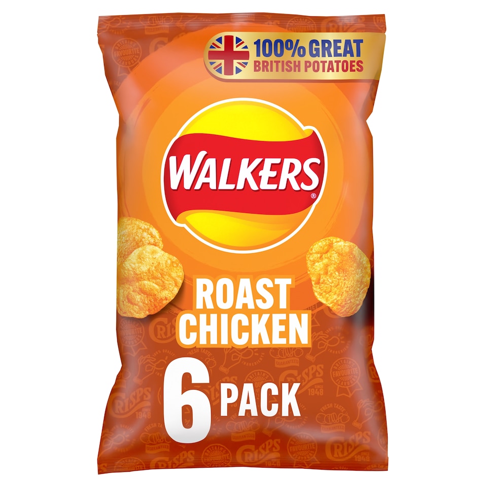 image 1 of Walkers Roast Chicken Multipack Crisps 6 x 25g