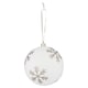 image 1 of Tesco White Flocked Snowflake Bauble