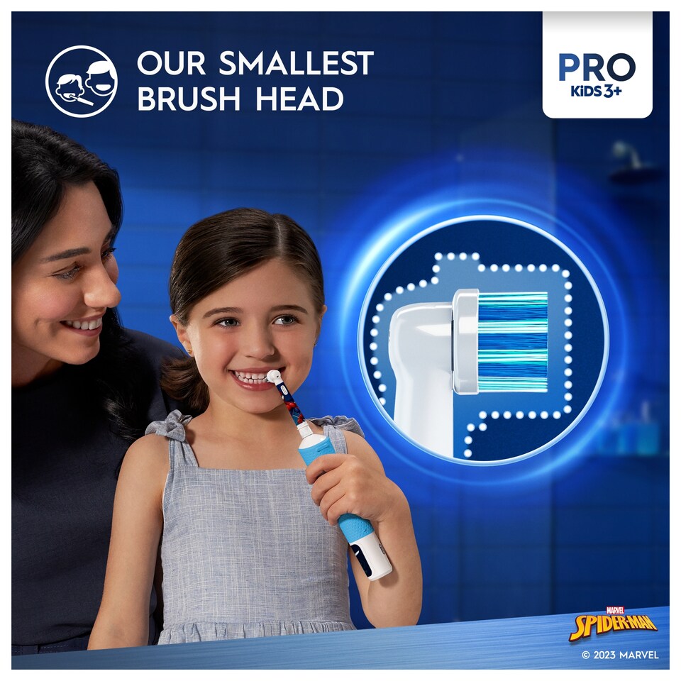 image 1 of Oral-B Pro Kids 3+ Electric Toothbrush - Spider-Man