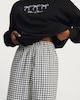 image 2 of F&F Mon Cherie Bow Print Pyjama Set in Black
