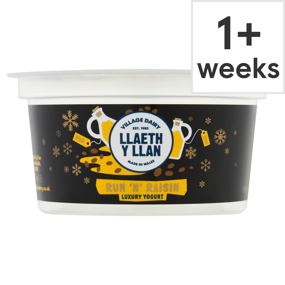 Village Dairy Llaeth Y Llan Luxury Rum & Raisin Yogurt 150g Tesco