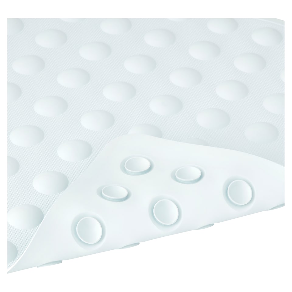 image 1 of F&F Home Rubber Bubble Bath Mat White