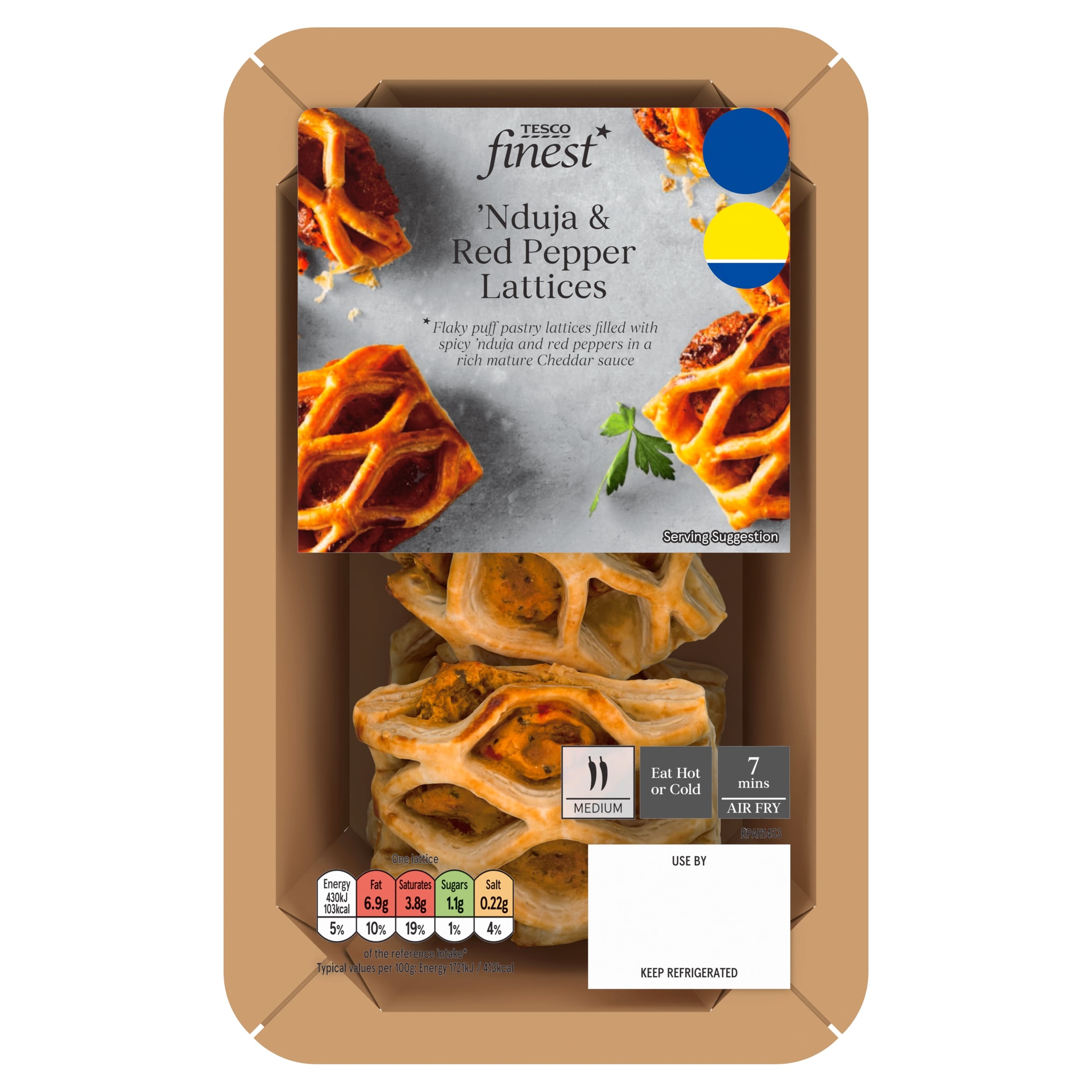 Tesco Finest Nduja & Red Pepper Lattice 150g
