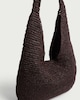 image 2 of SACHA Straw Woven Shoulder Bag in Brown