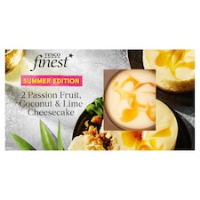 Tesco Finest 2 Passion Fruit, Coconut & Lime Cheesecake 150g