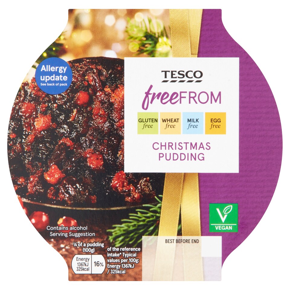 Tesco Free From Christmas Pudding 400G